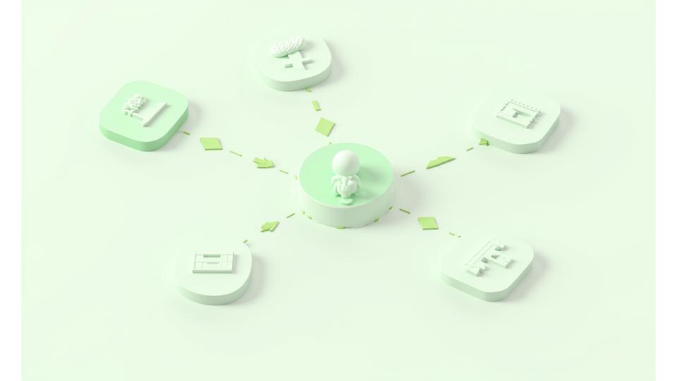 An infographic illustrating interconnected circles representing physical, mental, and environmental health, with 'Personalization' at the center.