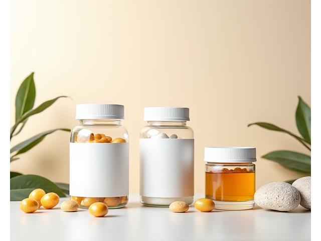 Arrangement of various high-quality gut health supplements like probiotic bottles, digestive enzymes, and L-glutamine powder with natural ingredients.